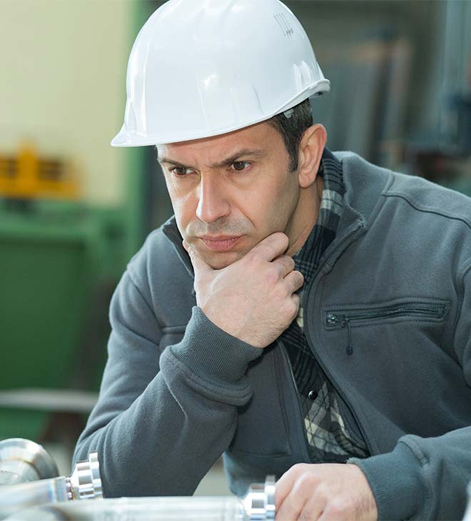 Worried production manager